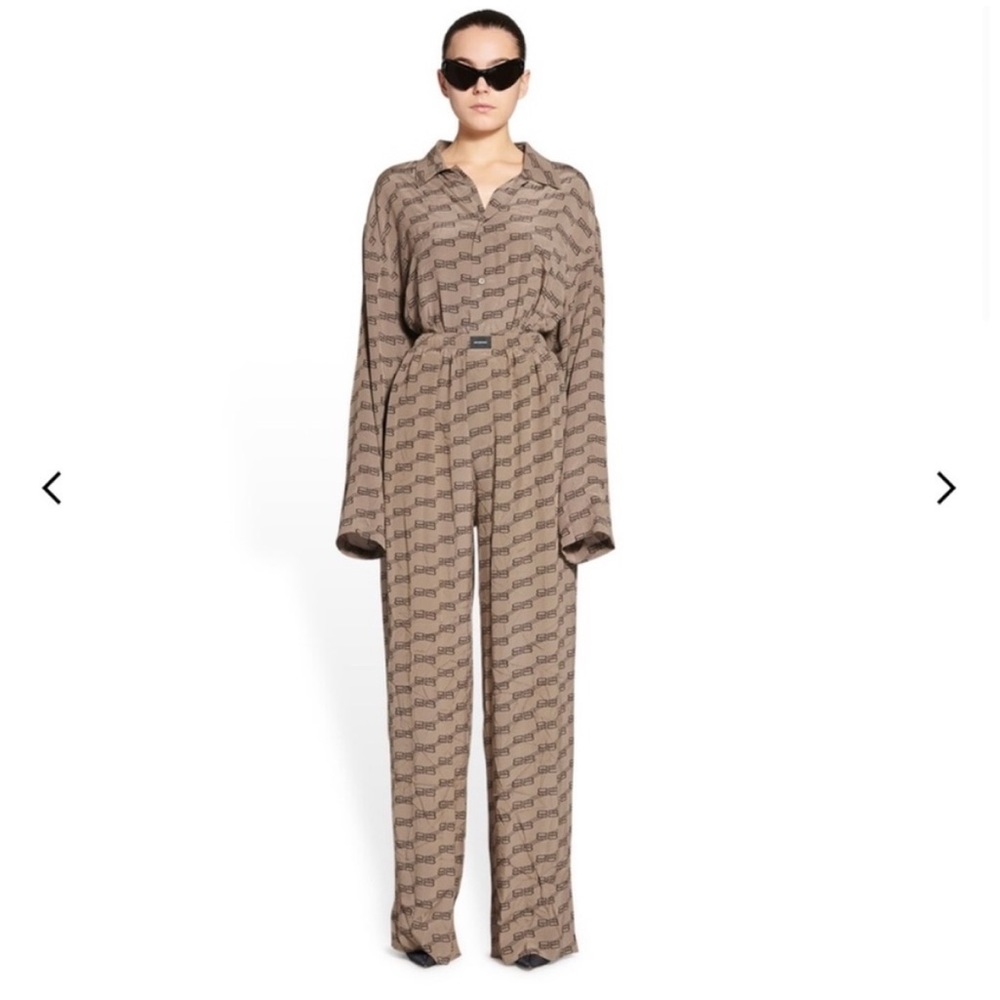 Balenciaga pyjama monogram BB pants - NWOT - size 34 - high rise